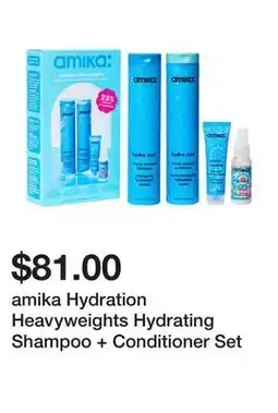Sephora amika Hydration Heavyweights Hydrating Shampoo + Conditioner Set offer