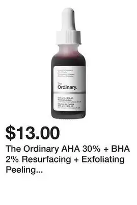 Sephora The Ordinary AHA 30% + BHA 2% Resurfacing + Exfoliating Peeling Solution offer