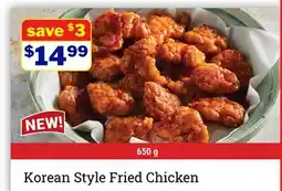 M & M Food Market Korean Style Fried Chicken offer