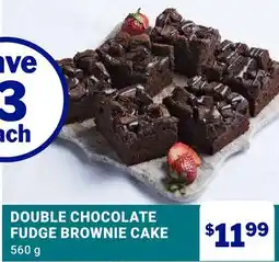 M & M Food Market DOUBLE CHOCOLATE FUDGE BROWNIE CAKE offer