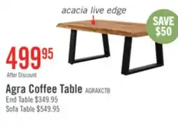 The Brick Agra 45 Rustic Coffee Table - Brown and Black with Iron Legs offer