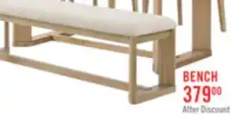 The Brick Aspen Dining Bench with Fabric Seat, 64.25W - Natural offer