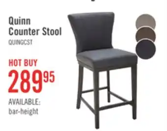 The Brick Quinn Counter-Height Stool with Vegan Leather Fabric - Grey offer