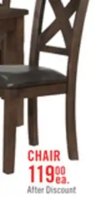 The Brick Talia Dining Chair with Vegan-Leather Fabric, Cross-Back - Brown offer