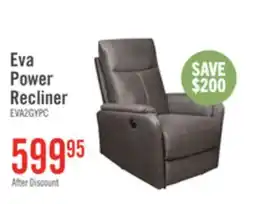 The Brick Eva 29.5 Faux Suede Power Reclining Chair - Dark Grey offer