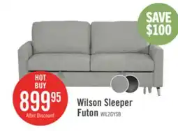 The Brick Wilson 77.5 Linen-Look Fabric Sleeper Sofa with Drop-Down Back Cushions and Metal Legs - Solis Grey offer