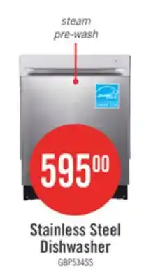 The Brick GE 24 52 dBA Built-In Top-Control Dishwasher with Steam Pre-Wash - Stainless - GBP534SSPSS offer
