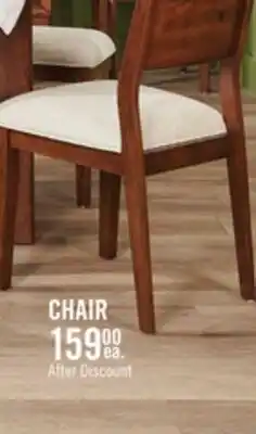 The Brick Vale Dining Chair with Polyester Fabric, Wood - Brown & Beige offer