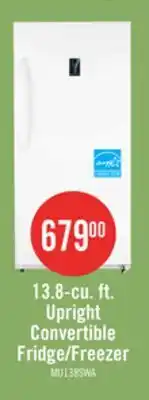 The Brick Midea 13.8 Cu. Ft. Convertible Upright Refrigerator-Freezer - MU138SWAR1RC1 offer