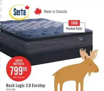 The Brick Serta Back Logic 3.0 Eurotop Plush Queen Mattress offer