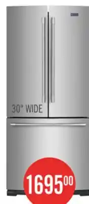 The Brick Maytag 30 19.6 Cu. Ft. French-Door Refrigerator - Fingerprint Resistant Stainless Steel - MFB2055FRZ offer