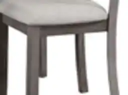 The Brick Krew Dining Chair with Polyester Fabric, Ladder-Back - Grey offer