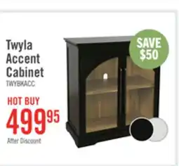 The Brick Twyla 33 Solid Wood Accent Cabinet with Arched Doors - Black offer