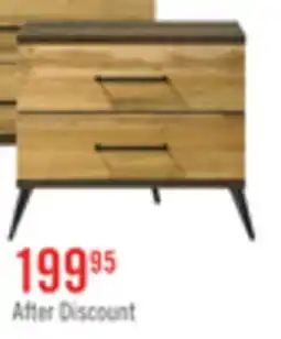 The Brick Silas Bedside 2-Drawer Nightstand, 26W x 23.9H - Rustic Brown offer