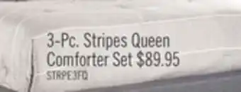 The Brick Stripes 3-Piece Full/Queen Comforter Set - Grey offer