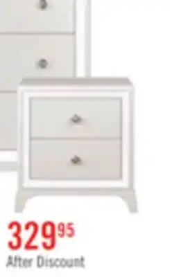 The Brick Halo Bedside 2-Drawer Nightstand with LED Light, 21W x 24H, Glam - White offer