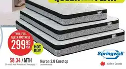 The Brick Springwall Huron 2.0 Eurotop Twin Mattress offer