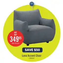 The Brick Luna 35.4 Fabric Accent Chair - Grey offer