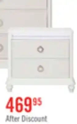 The Brick Ava Bedside 2-Drawer Nightstand with LED Light, 32.5W x 28H, Glam - White offer