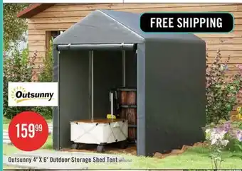 The Brick Outsunny 4 X 6ft Outdoor Storage Shed Tent For Motorcycle Bike Garden Tool offer