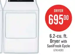 The Brick GE 6.2 Cu. Ft. Electric Dryer with SaniFresh Cycle White - GTX34EBMRWS offer