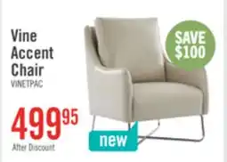 The Brick Vine 34.6 Leather-Look Fabric Accent Chair with Metal Legs - Taupe offer