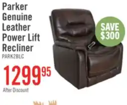 The Brick Parker 36 Genuine Leather 3-Position Power Lift Reclining Chair - Brown offer