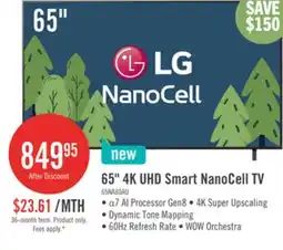 The Brick LG 65 NanoCell AI NANO80 4K Smart TV (65NANO80AUA.ACC) offer
