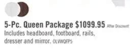 The Brick Olivia 5pc Bedroom Set with Bed, Dresser & Mirror, Made in Canada, White - Queen Size offer