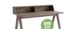 The Brick Igor 47.25 Computer Office Desk with 2 Cubbyholes- Taupe offer