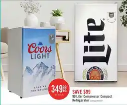 The Brick Coors Light 90 Liter Compressor Compact Refrigerator offer