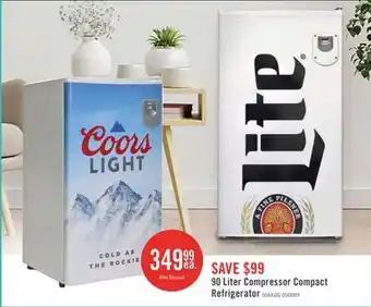 The Brick Coors Light 90 Liter Compressor Compact Refrigerator offer