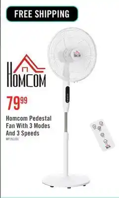 The Brick Homcom Pedestal Fan With 3 Modes And 3 Speeds offer