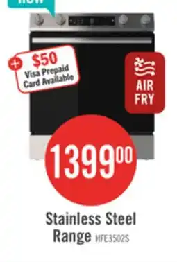 The Brick Hisense 30 5.8 Cu. Ft. Electric Range with Air Fry and Steam Clean - Stainless Steel - HFE3502CAS offer