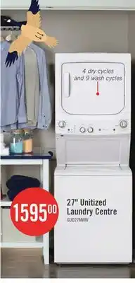 The Brick GE Unitized Spacemaker Washer and Electric Dryer Combination - GUD27ESMMWW offer