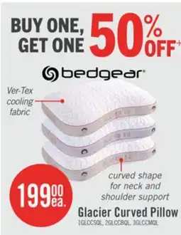 The Brick BEDGEAR Glacier Cuddle Curve 1.0 Pillow - Stomach Sleeper offer