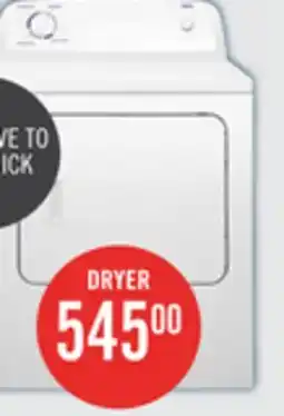 The Brick Inglis 6.5 Cu. Ft. Electric Dryer - White - YIED4671EW offer