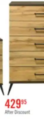 The Brick Silas Bedroom Chest of Drawers, 5-Drawer, 33W x 47.5H - Rustic Brown offer