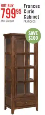 The Brick Frances 36 Curio Cabinet with Glass Doors - White offer