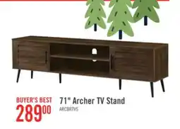 The Brick Archer 71 Modern TV Stand with Storage and Cable Management for TVs up to 80- Brown offer