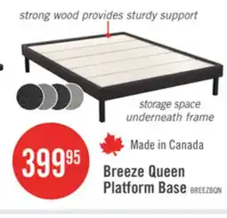 The Brick Breeze Queen Platform Base - Dark Grey offer