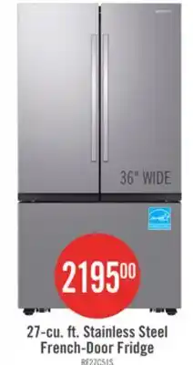The Brick Samsung 36 27 Cu. Ft. SpaceMax Counter-Depth Refrigerator - Stainless Steel - RF27CG5100SRAA offer