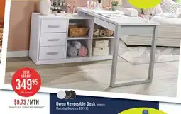 The Brick Owen 55 Reversible Corner Office Desk with 4-Drawers & Cubbies - White offer