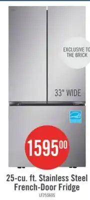 The Brick LG 33 25 Cu. Ft. Smart French-Door Refrigerator - Stainless Steel - LF25S6000S offer