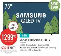 The Brick Samsung 75 Q7F QLED 4K Smart TV with Vision AI offer