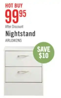 The Brick Arlo Bedside 2-Drawer Nightstand, 18.3W x 22H, Made in Canada - White offer