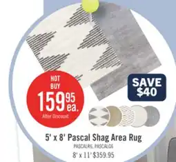 The Brick Pascal Shag Area Rug - 5'3 x 7'7 offer