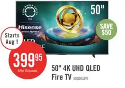 The Brick Hisense 50 QD6QF 4K UHD QLED Fire TV offer