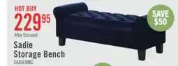 The Brick Sadie 53 Storage Bench - Blue Velvet offer