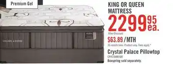 The Brick Stearns & Foster Founders Collection Crystal Palace Pillowtop King Mattress offer